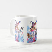 ブラックキャットサンダーを持つかわいい魔女サンダー_コーブ コーヒーマグカップ (正面左)