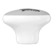 ブラックキャットシルエットグレーセラミックノブ セラミックノブ (側面)