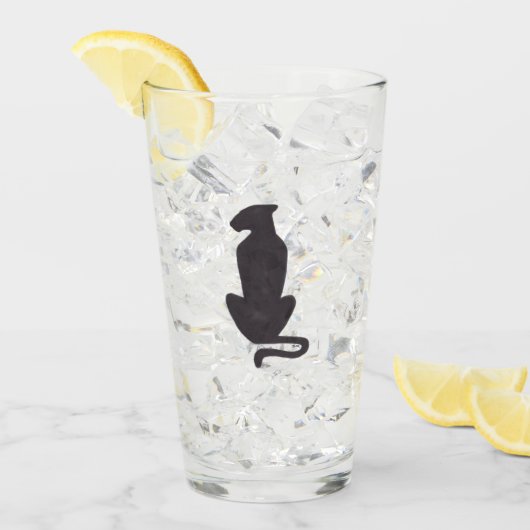 ブラックキャットシルエットコリンズグラスタンブラー タンブラーグラス (アイス正面)