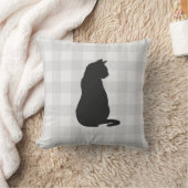 ブラックキャットシルエットハロウィーン秋装飾用クッション クッション (ブランケット)