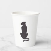 ブラックキャットシルエット紙カップ 紙コップ (正面)