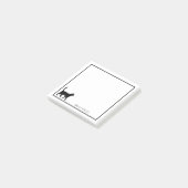 ブラックキャットシルエット（名前入り） ポストイット (アングル)