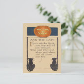 ブラックキャットジャックオランタンパンプキン ポストカード (スタンド正面)