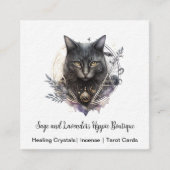 ブラックキャットスクエアビジネスカード スクエア名刺 (正面)