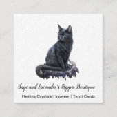 ブラックキャットスクエアビジネスカード スクエア名刺 (正面)