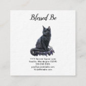 ブラックキャットスクエアビジネスカード スクエア名刺 (裏面)