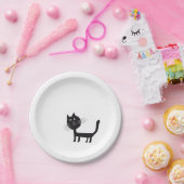 ブラックキャットスケッチ紙プレート ペーパープレート (パーティー)