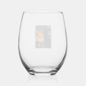 ブラックキャットスタリーナイトバンゴッホカボチャこうもりホール ステムなしワイングラス (裏面)