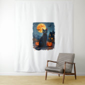 ブラックキャットスタリーナイトバンゴッホカボチャこうもりホール タペストリー (インサイチュ)