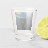 ブラックキャットスタリーナイトバンゴッホキャットセルフィー ショットグラス (裏面)