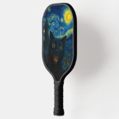 ブラックキャットスタリーナイトバンゴッホキャットセルフィー ピックルボールラケット (左)