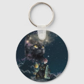 ブラックキャットスターリーナイトキーチェーン キーホルダー (正面)