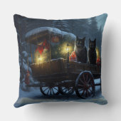 ブラックキャットスノーウィースライドクリスマスデコール クッション (裏面)