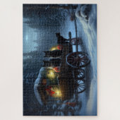 ブラックキャットスノーウィースライドクリスマスデコール ジグソーパズル (縦)