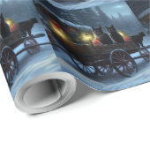 ブラックキャットスノーウィースライドクリスマスデコール ラッピングペーパー (ロールコーナー)