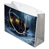 ブラックキャットスノーウィースライドクリスマスデコール ラージペーパーバッグ (裏面アングル)