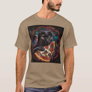 ブラックキャットスロッツピザ Tシャツ