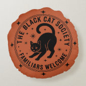 ブラックキャットソサエティヴィンテージカボチャ ラウンドクッション (裏面)