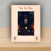 ブラックキャットダングリングスターinペンタグラムサークルウィッチ レーザー彫刻フレーム