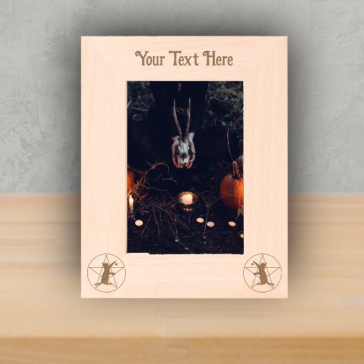 ブラックキャットダングリングスターinペンタグラムサークルウィッチ レーザー彫刻フレーム