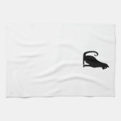 ブラックキャットデザイン キッチンタオル (横)