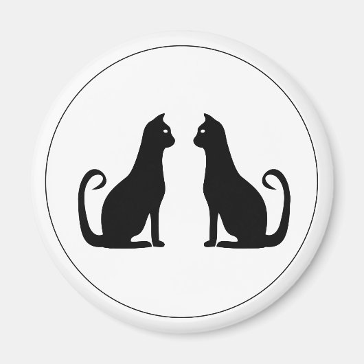 ブラックキャットデザイン マグネット (正面)