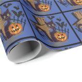 ブラックキャットトンムストーンこうもりハロウィーン ラッピングペーパー (ロールコーナー)