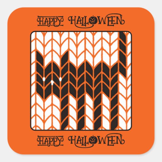 ブラックキャットニットラージスクエア封筒用シールII スクエアシール (正面)