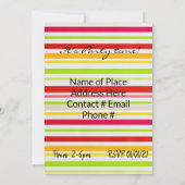 ブラックキャットニャーハッピーバースデー招待状 招待状 (裏面)