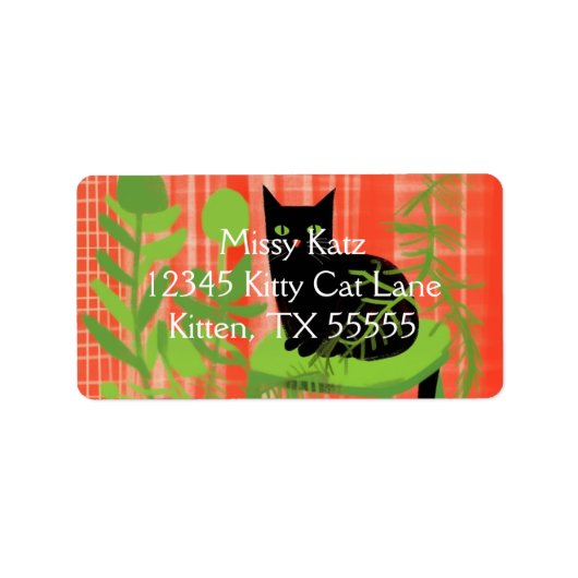 ブラックキャットハウスプラントアドレス ラベル (正面)
