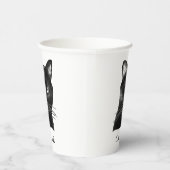 ブラックキャットハパーソナライズされたンドスケッチ 紙コップ (右)