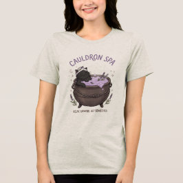 ブラックキャットハロウィンシャツ カウルドロン スパ トライブレンドTシャツ
