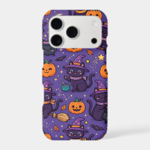 ブラックキャットハロウィンスマートフォン17ケース