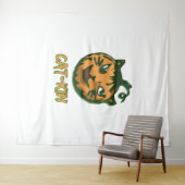 ブラックキャットハロウィンハロウィーンコスチューム タペストリー (インサイチュ(横))