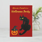 ブラックキャットハロウィンパーティー 招待状 (スタンド正面)