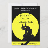 ブラックキャットハロウィンパーティー 招待状 (裏面)