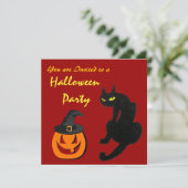 ブラックキャットハロウィンパーティー 招待状 (スタンド正面)