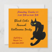 ブラックキャットハロウィンパーティー 招待状 (裏面)