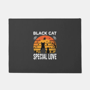 ブラックキャットハロウィン スペシャルラブゴシックデザイン ドアマット