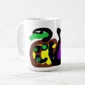 ブラックキャットハロウィーンおもしろい コーヒーマグカップ (正面左)