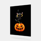 ブラックキャットハロウィーンデザイン不気味- Pumpkin Art for アクリルサイン (傾斜)