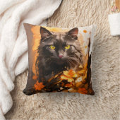 ブラックキャットハロウィーンホリデー クッション (ブランケット)