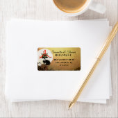 ブラックキャットハロウィーン差出人住所ラベル ラベル (インサイチュ)