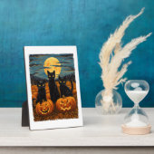 ブラックキャットハロウィーン猫好き星空ナイトキャットVa フォトプラーク (側面)