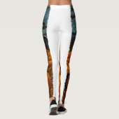 ブラックキャットハロウィーン猫好き星空ナイトキャットVa レギンス (裏面)