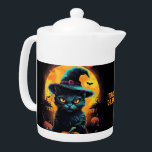 ブラックキャットハロウィーン用ウィッチズBREW<br><div class="desc">ハロウィーン、ウィッチズの醸造（名前）、黒猫の魔女の帽子のマグカップ。編集可能文字:文字と名前を変更する。また、同じデザインで使用できるマグカップ。</div>