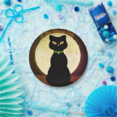 ブラックキャットハロウィーン紙プレート ペーパープレート (パーティー)