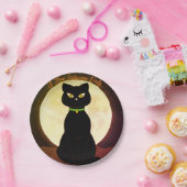 ブラックキャットハロウィーン紙プレート ペーパープレート (パーティー)