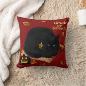 ブラックキャットハロウィーン装飾用クッション クッション (ブランケット)