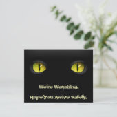 ブラックキャットハローウィンパーティ招待状付血文字 招待状 (スタンド正面)